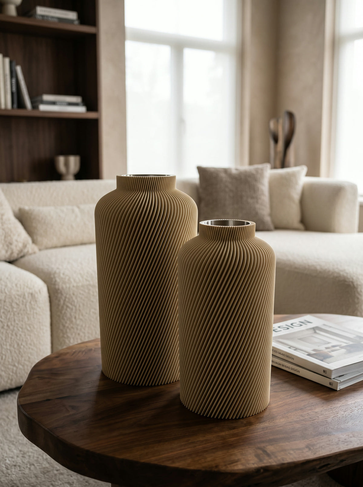 SILO vases styled in a living room